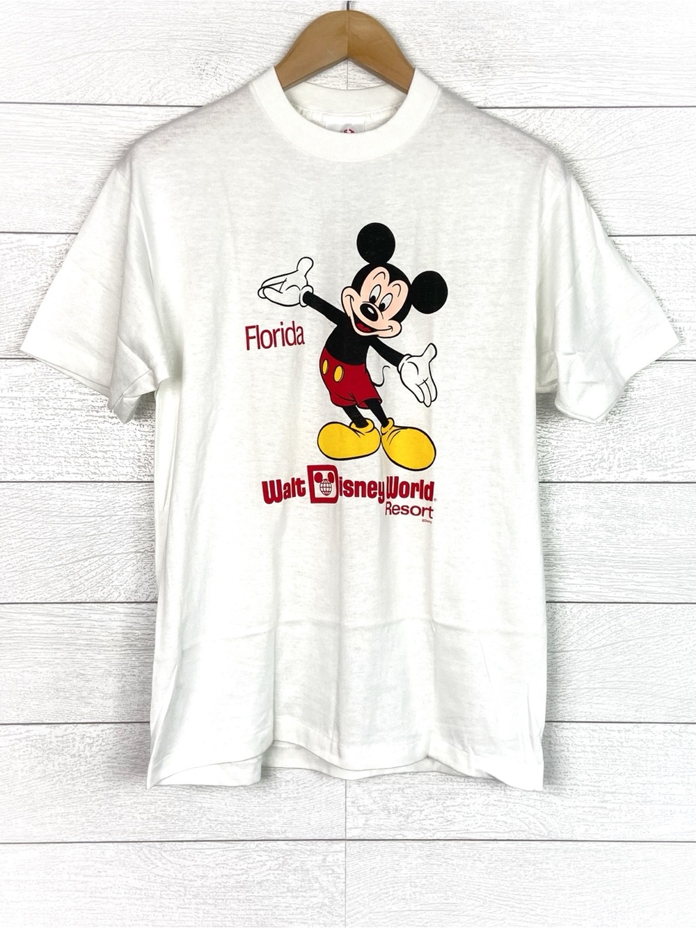 VINTAGE 80s Walt Disney World Tshirt Florida Mickey Mouse Old School Large